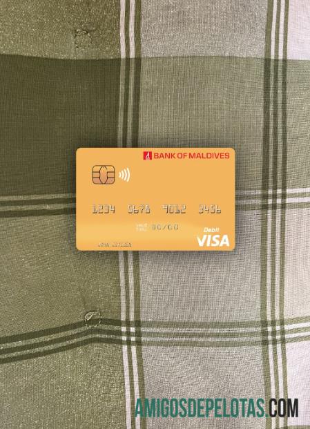 Maldivas Banco das Maldivas Visa Cartão de Débito Photolook Front exemplo